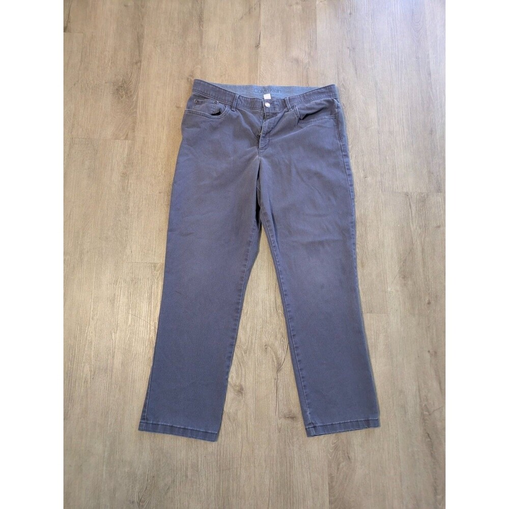 Calvin Klein Pants Mens Purple Straight Leg Stretch Pants